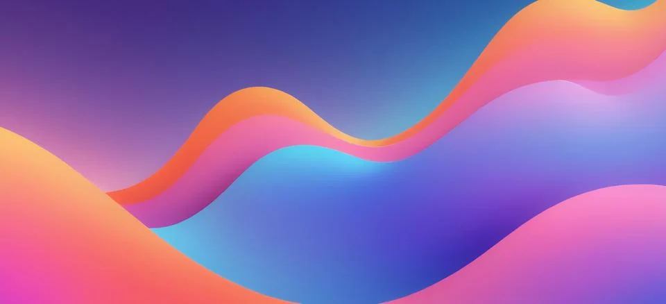 Abstract fluid gradient wavy background Stock Illustration
