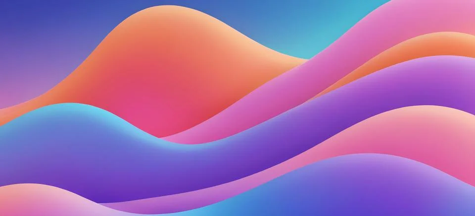 Abstract fluid gradient wavy background Illustrazione stock