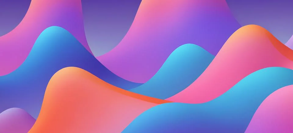 Abstract fluid gradient wavy background Illustrazione stock