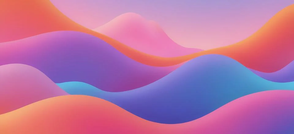 Abstract fluid gradient wavy background Illustrazione stock