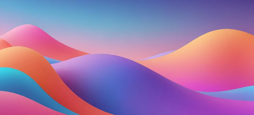 Abstract fluid gradient wavy background Stock Illustration