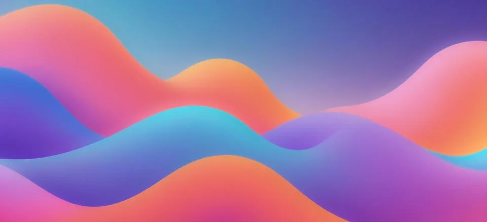 Abstract fluid gradient wavy background Stock Illustration