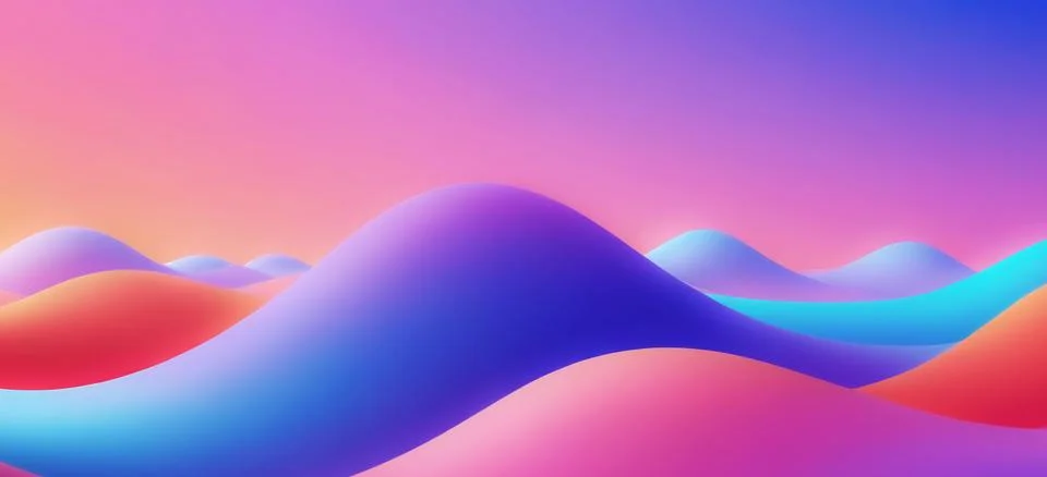 Abstract fluid gradient wavy background Stock Illustration