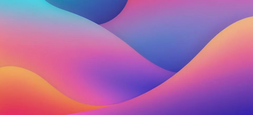 Abstract fluid gradient wavy background Stock Illustration