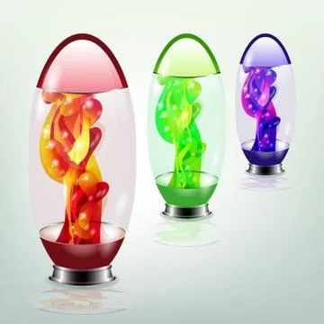 Abstract fluid lamp. vector. Stock Illustration
