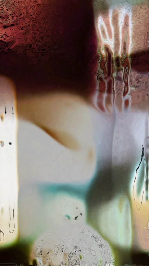 Abstract Fluid Light: Soft Blends of Purple, Gold, and Blue Hues Stock Footage 283671877