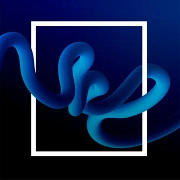 Abstract fluid line. Gradient flow design. Vector Stock Illustration