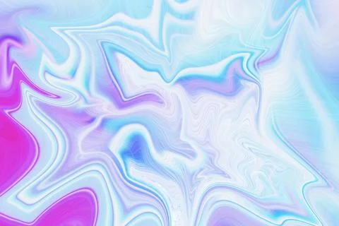Abstract fluid liquid background with soft waves of blue violet and pink Illustrazione stock