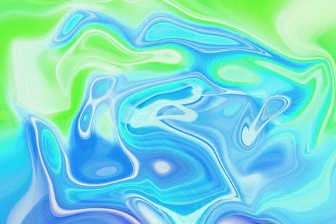 Abstract fluid liquid background with swirling patterns of vibrant blue 库存插图