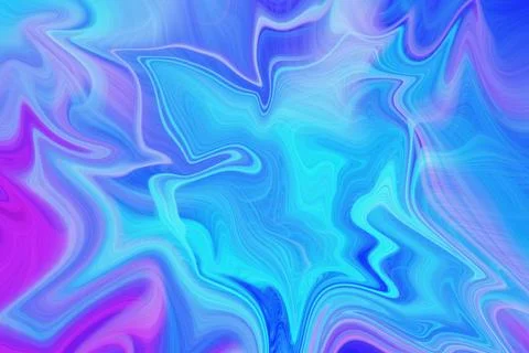 Abstract fluid liquid background with vibrant blue and purple waves Stock Illustration