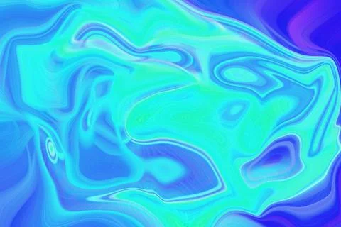 Abstract fluid liquid background with vibrant flowing waves of blue Stock Illustration