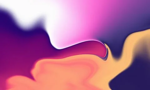 Abstract Fluid Liquid Gradient Background in Pink and Orange Stock Illustration