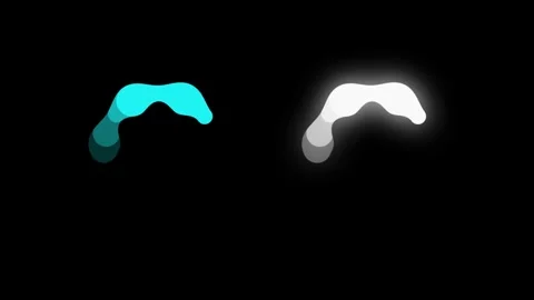 Abstract Fluid Liquid Loading Animation with Cyan and White Glowing Spinners Vídeos de archivo 334990792