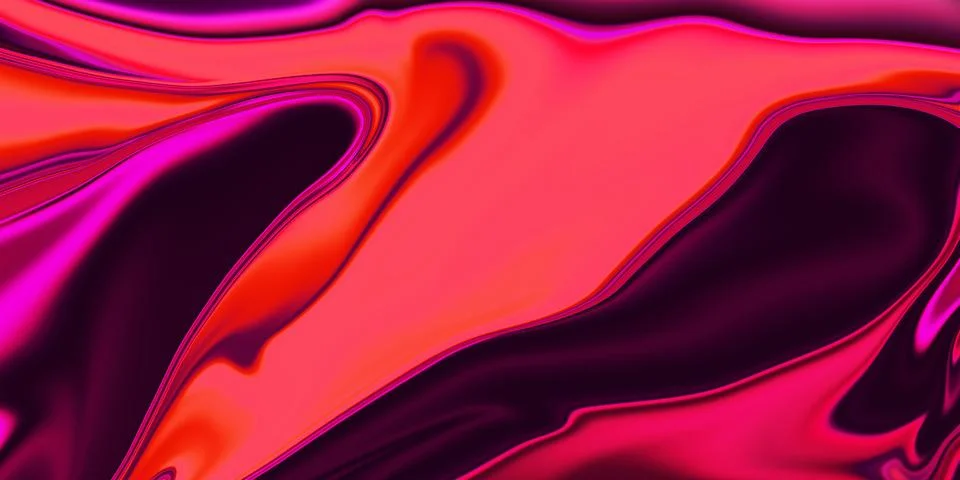 Abstract fluid liquid marble texture with vibrant magenta and orange flows .. Stock Illustration