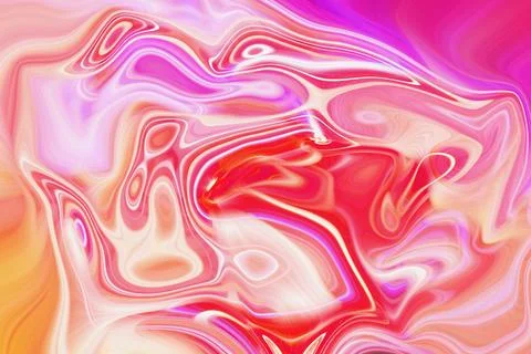 Abstract fluid liquid marble texture background with swirling vibrant Stock Illustration