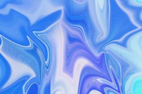 Abstract fluid liquid marble texture background with soft flowing blue Stock Illustration