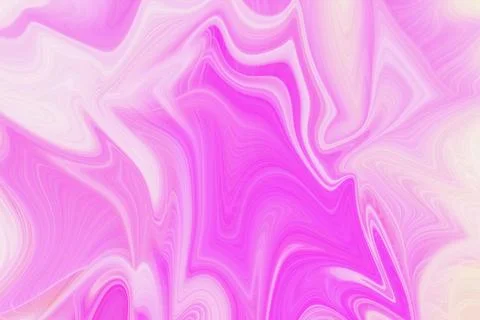 Abstract fluid liquid marble texture background with soft wavy pink and white Stock Illustration