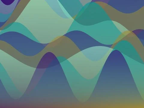 Abstract fluid liquid wave background with blue and purple overlapping shapes 스톡 일러스트