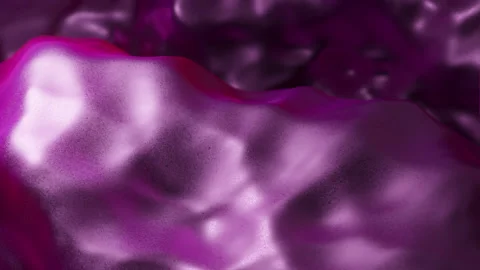 Abstract fluid loop background, pink material slowly flowing Stock Footage 147988697