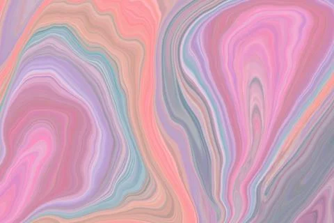 Abstract fluid marble art background. Digital art Stock Illustration