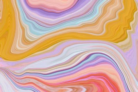 Abstract fluid marble art background. Digital art Stock Illustration
