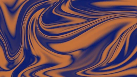 Abstract Fluid Marble Motion Background in Orange and Navy Stock Footage 321649442