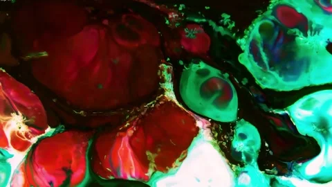 Abstract fluid marbling animation background Stock Footage 341402696