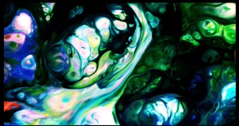 Abstract fluid marbling animation background Video stock 341402770