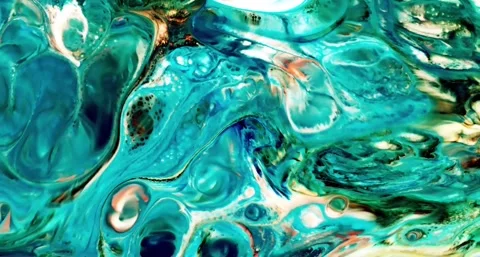 Abstract fluid marbling animation background Stock Footage 341539975
