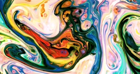 Abstract fluid marbling animation background Stock Footage 341545888