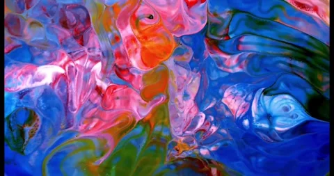 Abstract fluid marbling animation background 動画素材 341546007