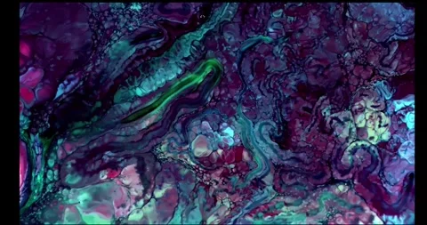Abstract fluid marbling animation background Stock Footage 341546102