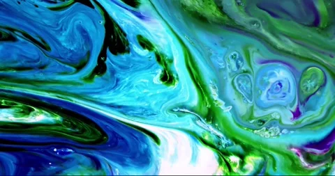 Abstract fluid marbling animation background Stock Footage 341546151