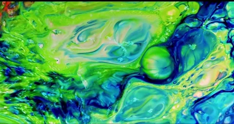 Abstract fluid marbling animation background Stock Footage 341546490