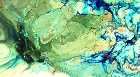 Abstract fluid marbling animation background Stock Footage 341546795