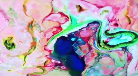 Abstract fluid marbling animation background Stock Footage 341546924