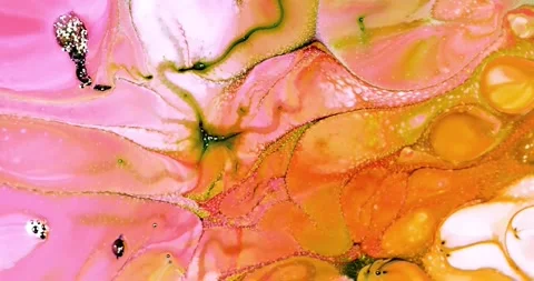 Abstract fluid marbling animation background Video stock 341546978