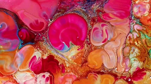 Abstract fluid marbling animation background Stock Footage 341547024