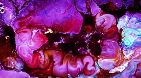 Abstract fluid marbling animation background Stock Footage 341547037
