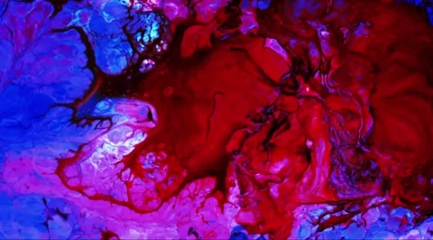 Abstract fluid marbling animation background Stock Footage 341547038