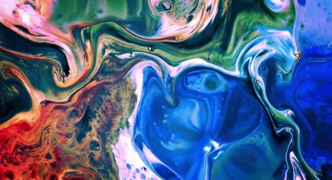 Abstract fluid marbling animation background Video stock 341547046