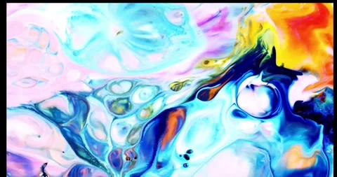 Abstract fluid marbling animation background Stock Footage 341547205