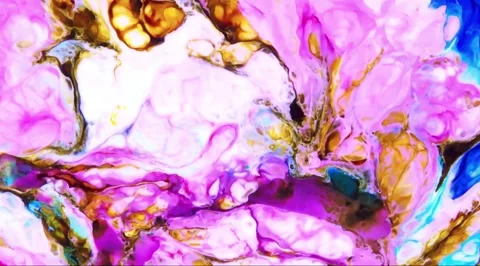 Abstract fluid marbling animation background Video stock 341547206