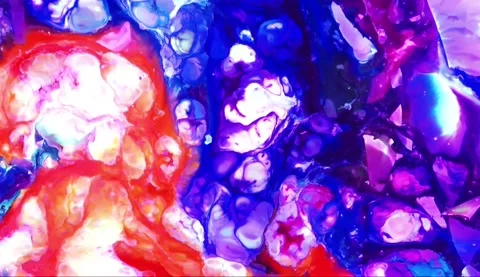 Abstract fluid marbling animation background Stock Footage 341547274