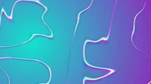 Abstract fluid metallic contours on gradient background, modern design Stock Footage 342788254