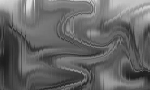 Abstract fluid metallic gray surface texture with distorted wavy reflections Illustrazione stock