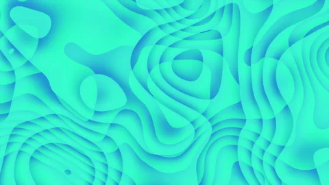 Abstract Fluid Motion Background Turquoise Blue Waves Smooth Flowing Organic Stock Footage 339701822