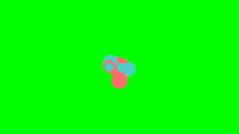 Abstract fluid motion graphic with morphing circles on a green background Vidéo 341821196