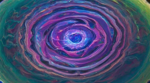 Abstract fluid motion of iridescent colors Stock Footage 331459347