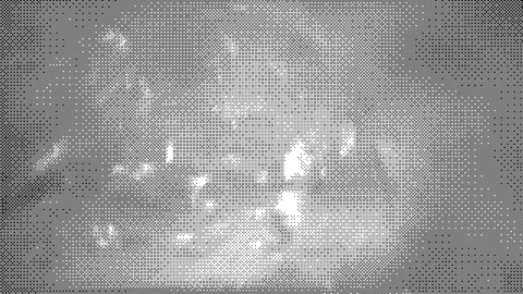 Abstract Fluid Motion in Monochrome. Dithering Pixel Art Background. Stock Footage 325180192